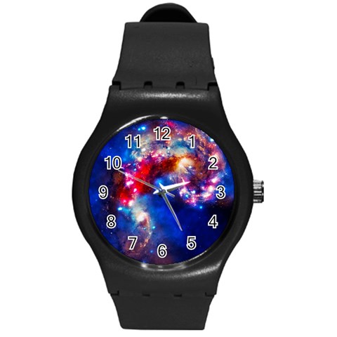 Colorful Cosmos Round Plastic Sport Watch Medium from ArtsNow.com Front