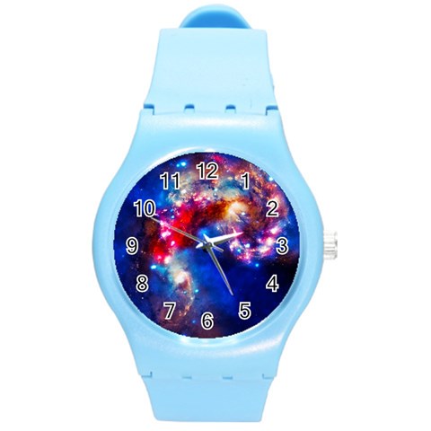 Colorful Cosmos Round Plastic Sport Watch Medium from ArtsNow.com Front