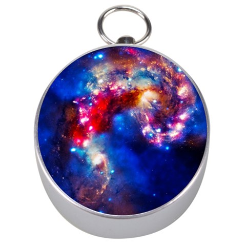 Colorful Cosmos Silver Compass from ArtsNow.com Front