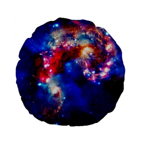 Colorful Cosmos 15  Premium Flano Round Cushion  from ArtsNow.com Back