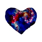 Colorful Cosmos 16  Premium Flano Heart Shape Cushion 