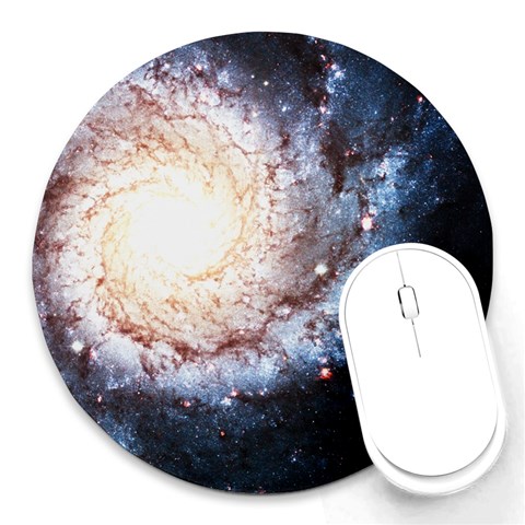 Colorful Cosmos Round Mousepad from ArtsNow.com Front