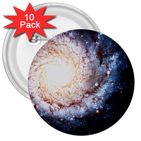 Colorful Cosmos 3  Button (10 pack) from ArtsNow.com Front