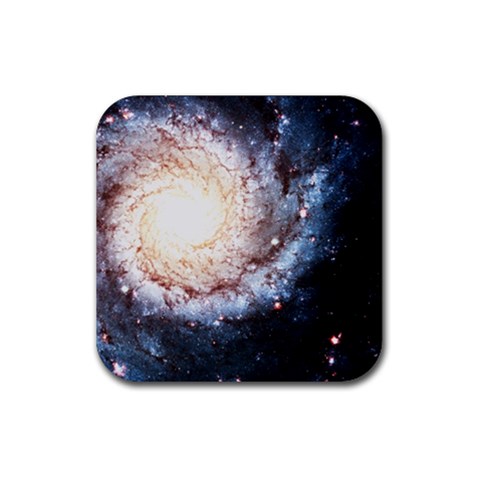 Colorful Cosmos Rubber Coaster (Square) from ArtsNow.com Front