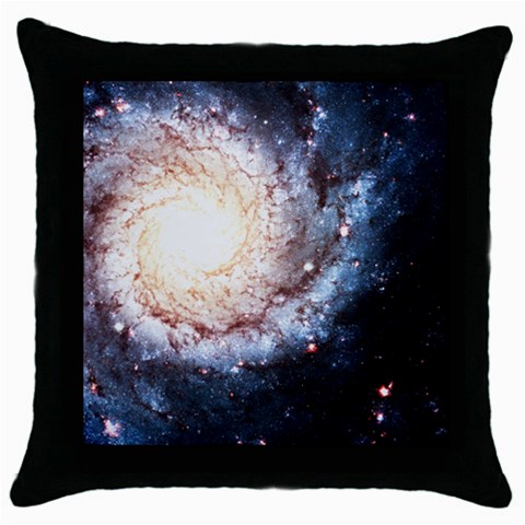 Colorful Cosmos Throw Pillow Case (Black) from ArtsNow.com Front