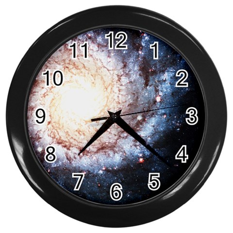 Colorful Cosmos Wall Clock (Black) from ArtsNow.com Front