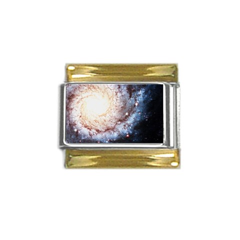 Colorful Cosmos Gold Trim Italian Charm (9mm) from ArtsNow.com Front