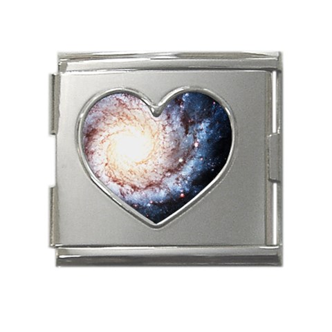 Colorful Cosmos Mega Link Heart Italian Charm (18mm) from ArtsNow.com Front