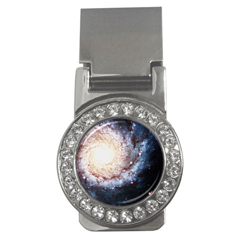 Colorful Cosmos Money Clip (CZ) from ArtsNow.com Front