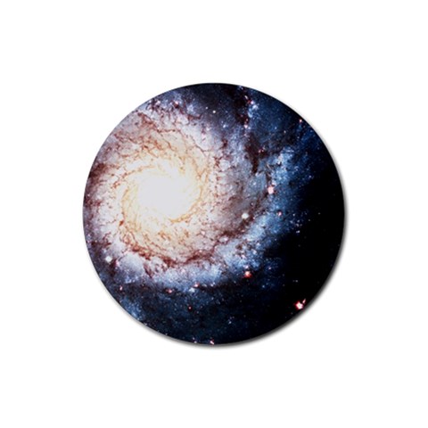 Colorful Cosmos Rubber Round Coaster (4 pack) from ArtsNow.com Front