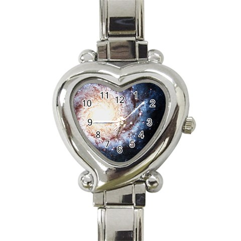 Colorful Cosmos Heart Italian Charm Watch from ArtsNow.com Front