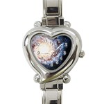 Colorful Cosmos Heart Italian Charm Watch