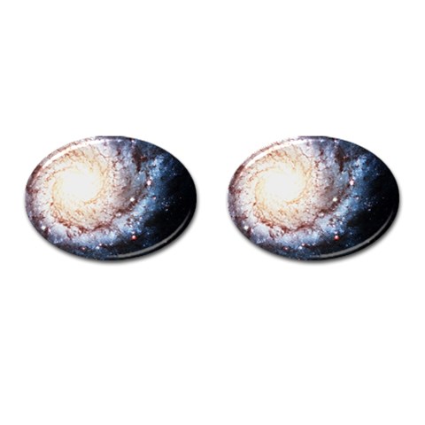 Colorful Cosmos Cufflinks (Oval) from ArtsNow.com Front(Pair)