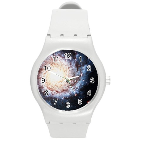 Colorful Cosmos Round Plastic Sport Watch Medium from ArtsNow.com Front