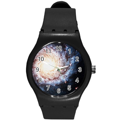 Colorful Cosmos Round Plastic Sport Watch Medium from ArtsNow.com Front