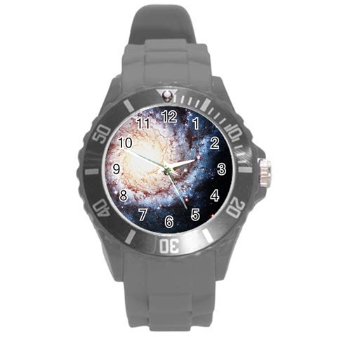 Colorful Cosmos Round Plastic Sport Watch Large from ArtsNow.com Front