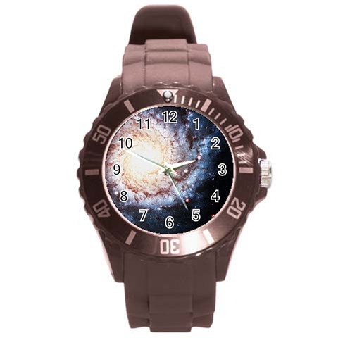 Colorful Cosmos Round Plastic Sport Watch Large from ArtsNow.com Front