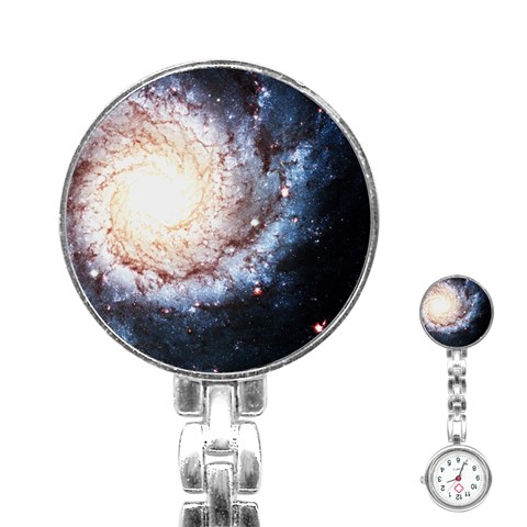 Colorful Cosmos Stainless Steel Nurses Watch from ArtsNow.com Front