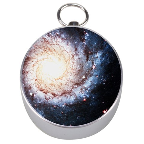 Colorful Cosmos Silver Compass from ArtsNow.com Front