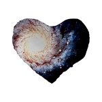 Colorful Cosmos 16  Premium Flano Heart Shape Cushion 