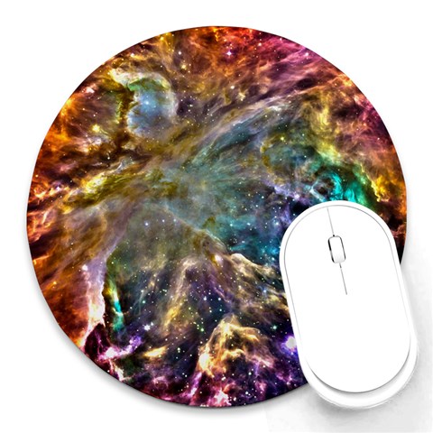 Colorful Cosmos Round Mousepad from ArtsNow.com Front