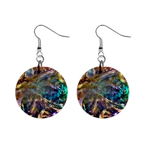 Colorful Cosmos 1  Button Earrings from ArtsNow.com Front