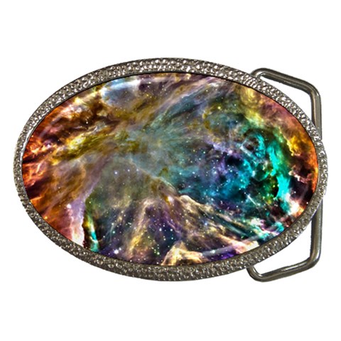 Colorful Cosmos Belt Buckle from ArtsNow.com Front