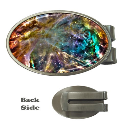 Colorful Cosmos Money Clip (Oval) from ArtsNow.com Front