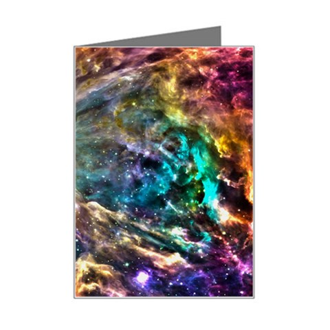 Colorful Cosmos Mini Greeting Card from ArtsNow.com Left