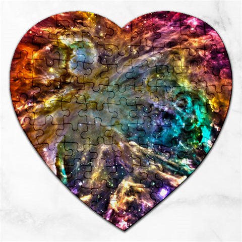 Colorful Cosmos Jigsaw Puzzle (Heart) from ArtsNow.com Front