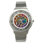 Colorful Cosmos Stainless Steel Watch