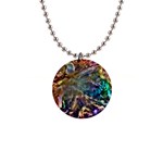 Colorful Cosmos 1  Button Necklace