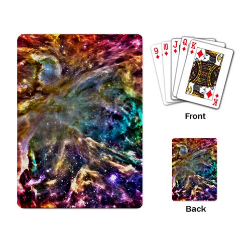 Colorful Cosmos Playing Cards Single Design from ArtsNow.com Back