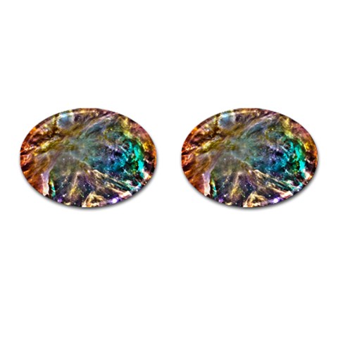 Colorful Cosmos Cufflinks (Oval) from ArtsNow.com Front(Pair)