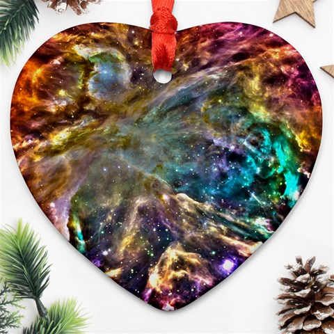 Colorful Cosmos Heart Ornament (Two Sides) from ArtsNow.com Front