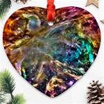 Colorful Cosmos Heart Ornament (Two Sides)