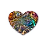 Colorful Cosmos Rubber Coaster (Heart)