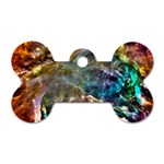 Colorful Cosmos Dog Tag Bone (One Side)