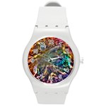 Colorful Cosmos Round Plastic Sport Watch Medium