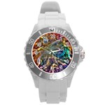 Colorful Cosmos Round Plastic Sport Watch Large