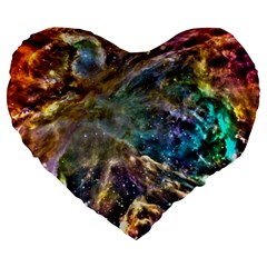 Colorful Cosmos 19  Premium Heart Shape Cushion from ArtsNow.com Front