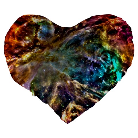 Colorful Cosmos 19  Premium Heart Shape Cushion from ArtsNow.com Back