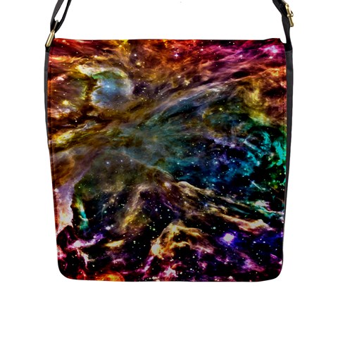 Colorful Cosmos Flap Closure Messenger Bag (Large) from ArtsNow.com Front