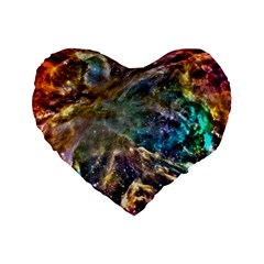 Colorful Cosmos 16  Premium Flano Heart Shape Cushion  from ArtsNow.com Front