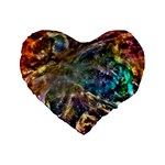 Colorful Cosmos 16  Premium Flano Heart Shape Cushion 