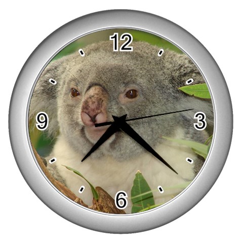 Koala Bear Wall Clock (Silver) from ArtsNow.com Front