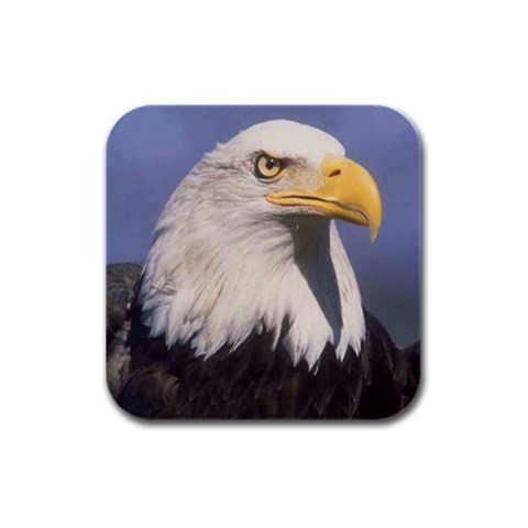 Bald Eagle Rubber Square Coaster (4 pack) from ArtsNow.com Front