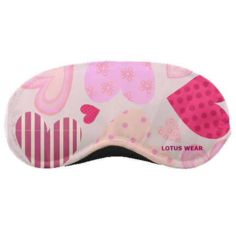 Lotus Wear Sleep Mask Pink Pop Hearts Pattern from ArtsNow.com Front