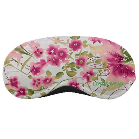 Lotus Wear Sleep Mask Soft Pinks & Green Floral Pattern  from ArtsNow.com Front