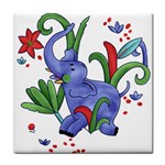 Elephant ceramic wall tile / Tile Coaster / Tile trivet